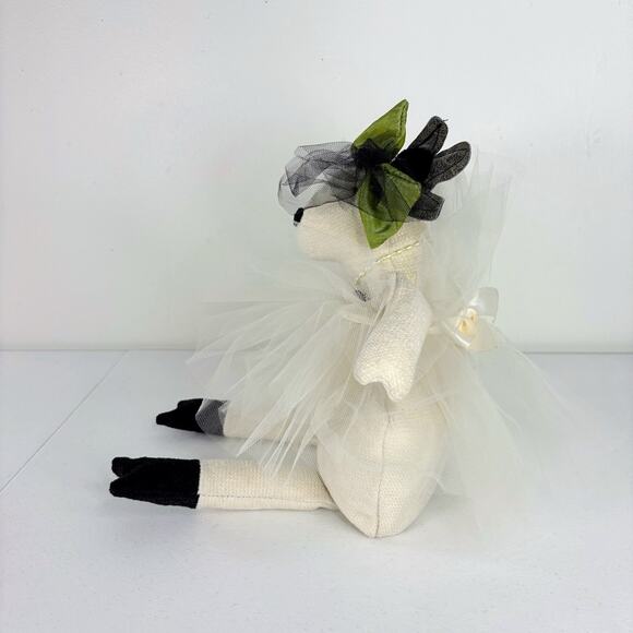 Woof & Poof Reindeer Ballerina Tutu Bow Shelf Sitter Bean Holiday Doll - Picture 5 of 8